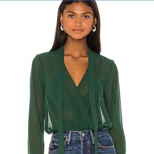 House of Harlow 1960 x Revolve Cuff Tie Blouse